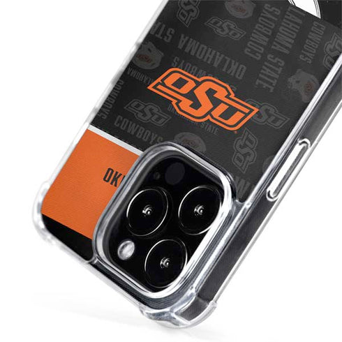 Oklahoma State University Split Jersey iPhone 15 Pro MagSafe Case